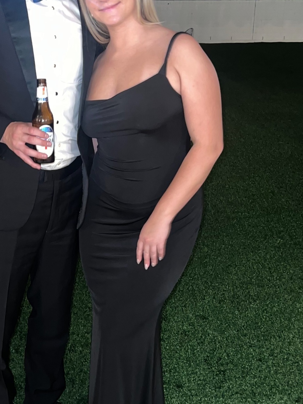 Lulu's Inspiring Glamour Black Backless
Column Maxi Dress
